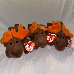 Vintage Ty Beanie Baby Moose. Chocolate. 1993.